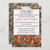 Trendy Camo Classic Elegant Afstuderen Invitation Kaart (Voorkant / Achterkant)