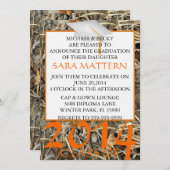 Trendy Camo Classic Elegant Afstuderen Invitation Kaart (Voorkant / Achterkant)