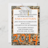Trendy Camo Classic Elegant Afstuderen Invitation Kaart (Voorkant)