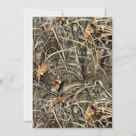 Trendy Camo Classic Elegant Afstuderen Invitation Kaart (Achterkant)