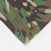 Trendy camouflage groen fleece deken (Hoek)