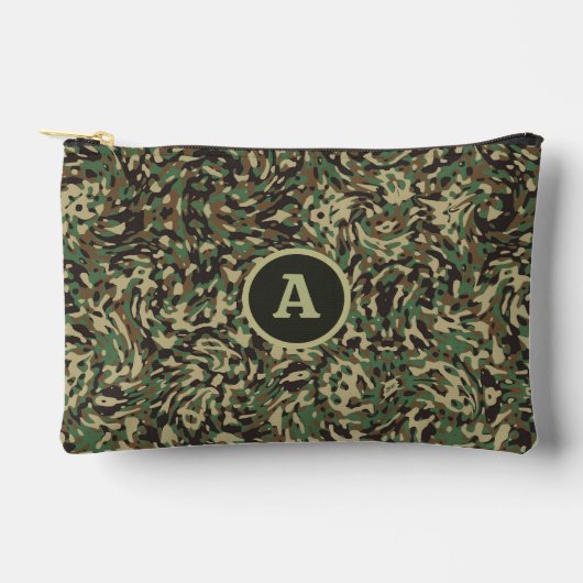 Trendy Camouflage Groen Gepersonaliseerde brief Etui (Voorkant)