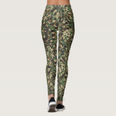Trendy Camouflage Groen  Leggings (Achterkant)