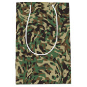 Trendy Camouflage Groen Medium Cadeauzakje (Voorkant)