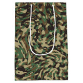 Trendy Camouflage Groen Medium Cadeauzakje (Achterkant)