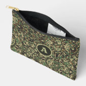 Trendy camouflage groene gepersonaliseerde letter etui (Open)