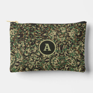 Trendy camouflage groene gepersonaliseerde letter  etui