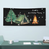 Trendy Camp Out Boy's verjaardagsfeestje Spandoek (Beurs)