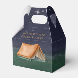 Trendy Campout Sleepover Boy Birthday Party Bedankdoosjes