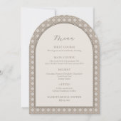 Trendy Cane Weave Rattan Vrijgezellenfeest Menu Ka Kaart (Voorkant)