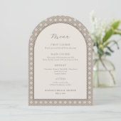 Trendy Cane Weave Rattan Vrijgezellenfeest Menu Ka Kaart (Staand voorkant)