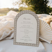 Trendy Cane Weave Rattan Vrijgezellenfeest Menu Ka Kaart