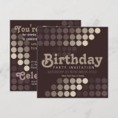 Trendy Cappuccino Cafe Birthday Kaart (Voorkant / Achterkant)