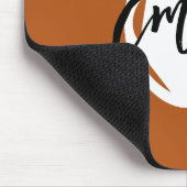 Trendy Caramel brown Monogrammed Simple abstract Muismat (Hoek)