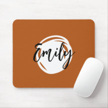 Trendy Caramel brown Monogrammed Simple abstract
