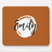Trendy Caramel brown Monogrammed Simple abstract Muismat (Voorkant)