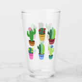 Trendy Cartoon potted cactus Glas (Achterkant)