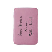 Trendy Cashmere Roos Save Water Funny Bath Mat (Voorkant Verticaal)
