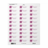 Trendy Cassis Waterverf Floral Etiket (Full Sheet)