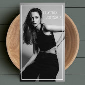 Trendy Casual zwart-wit foto Visitekaartje