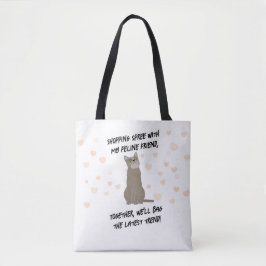 Trendy Cat Canvas tas