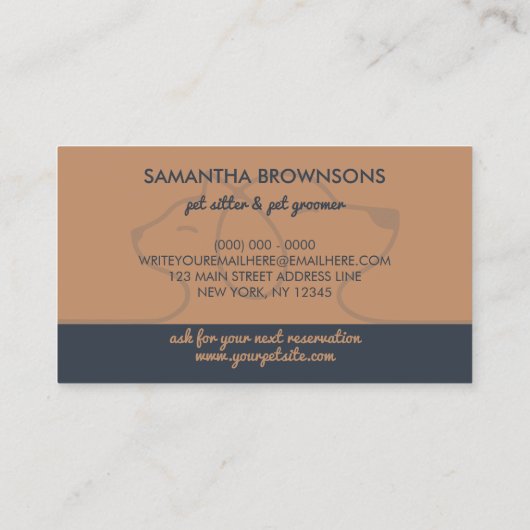 Trendy Cat Dog Pet Punch Loyalty Card Visitekaartje (Achterkant)