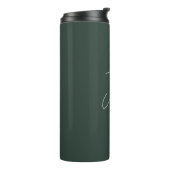 Trendy Celtic Grayish Green Modern Voeg je eigen n Thermosbeker (Gedraaid links)