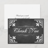 Trendy Chalkboard - Bedankt kaarten (Voorkant / Achterkant)