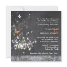 Trendy Chalkboard Dandelion Wedding