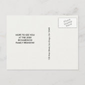 Trendy Chalkboard Family Reunion met Tree Uitnodiging Briefkaart (Achterkant)