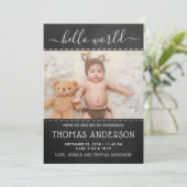 Trendy Chalkboard Fotoaankondiging Aankondiging (Staand voorkant)