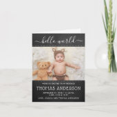 Trendy Chalkboard Fotoaankondiging Feestdagen Kaart (Voorkant)