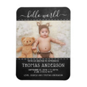 Trendy Chalkboard Fotoaankondiging Magneet (Verticaal)