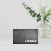 Trendy Chalkboard Gray Fitness Sport Visitekaartje (Staand voorkant)