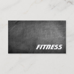 Trendy Chalkboard Gray Fitness Sport Visitekaartje