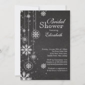 Trendy Chalkboard Snowflakes Winter Vrijgezellenfe Kaart (Voorkant)