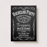 Trendy Chalkboard Typography Bachelor Party Kaart<br><div class="desc">Trendy Chalkboard Typography Bachelor Party Invitations.</div>
