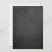 Trendy Chalkboard Typography Housewarming Party Kaart (Achterkant)