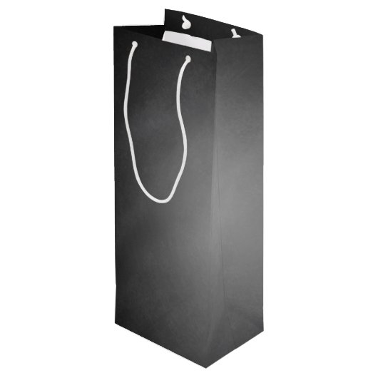 Trendy Chalkboard Vignette Wijn Cadeautas (Achterkant Gekanteld)