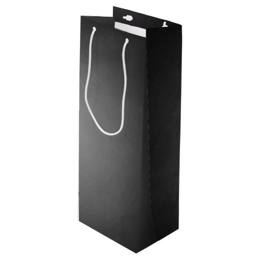 Trendy Chalkboard Vignette Wijn Cadeautas (Voorkant Gekanteld)