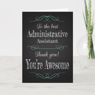 Trendy Chalkboard voor administratief personeel Kaart