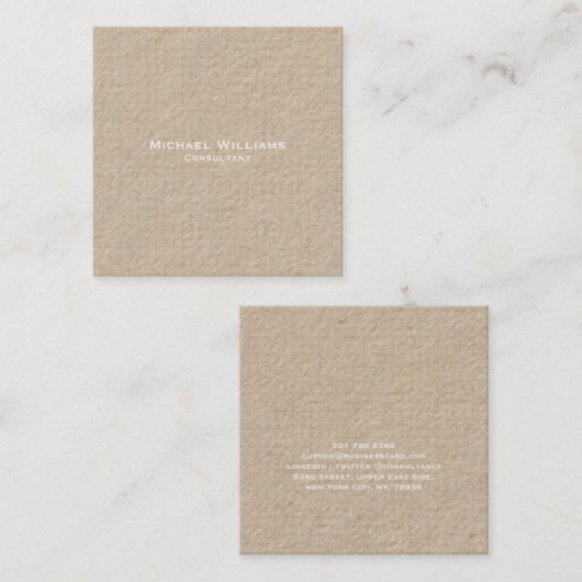 Trendy Checkup Modern Minimalist Professional Kraf Vierkante Visitekaartje (Voorkant / Achterkant)