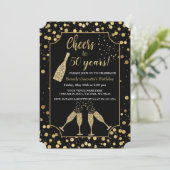 Trendy Cheers Verjaardagsfeest Uitnodiging (Staand voorkant)