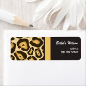 trendy cheetah Return adreslabel Etiket (Insitu)