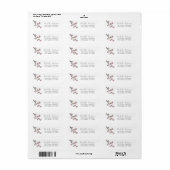 Trendy Cherry Blossom Tree Branch Retouradres Etiket (Full Sheet)