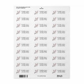 Trendy Cherry Blossom Tree Branch Retouradres Etiket (Full Sheet)