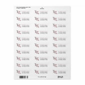 Trendy Cherry Blossom Tree Branch Retouradres Etiket (Full Sheet)