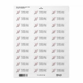 Trendy Cherry Blossom Tree Branch Retouradres Etiket (Full Sheet)
