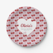 Trendy Cherry op Top Vrijgezellenfeest Papieren Bordje (Voorkant)