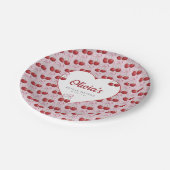 Trendy Cherry op Top Vrijgezellenfeest Papieren Bordje (Gekanteld)